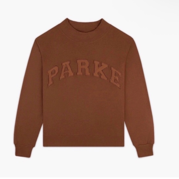 Parke L/XL Brown Mocha Ribbed Mockneck - Picture 2 of 3